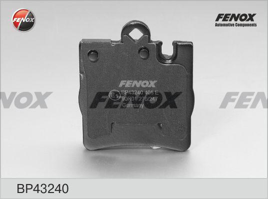 Fenox BP43240 - Тормозные колодки, дисковые, комплект unicars.by