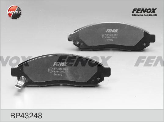 Fenox BP43248 - Тормозные колодки, дисковые, комплект unicars.by