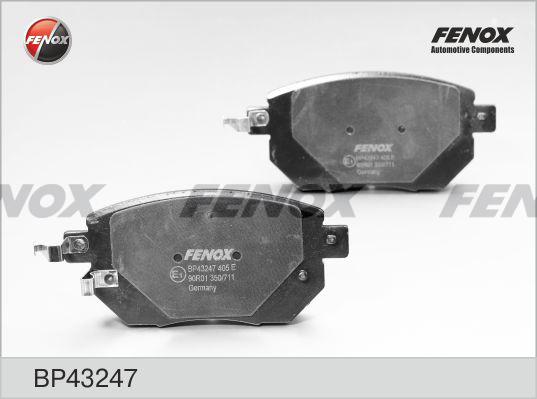 Fenox BP43247 - Тормозные колодки, дисковые, комплект unicars.by