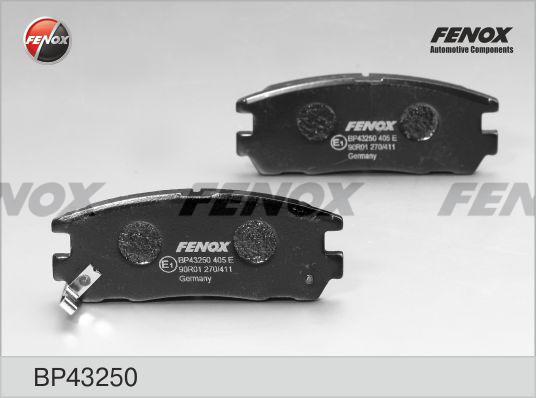 Fenox BP43250 - Тормозные колодки, дисковые, комплект unicars.by