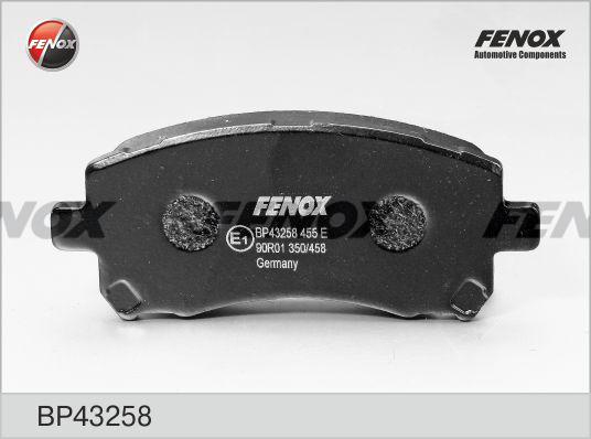 Fenox BP43258 - Тормозные колодки, дисковые, комплект unicars.by