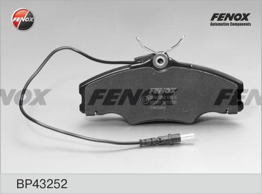 Fenox BP43252 - Тормозные колодки, дисковые, комплект unicars.by