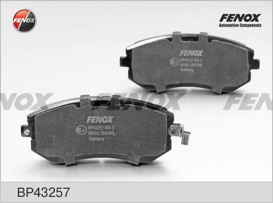 Fenox BP43257 - Тормозные колодки, дисковые, комплект unicars.by