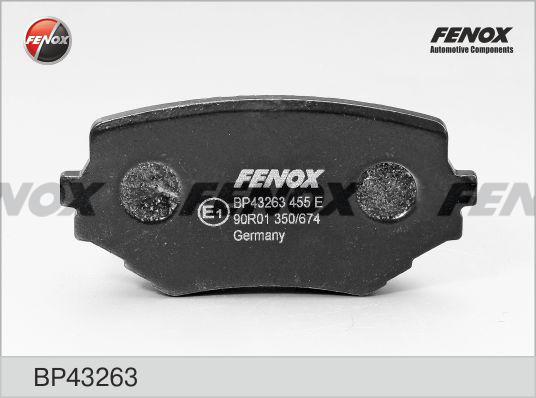 Fenox BP43263 - Тормозные колодки, дисковые, комплект unicars.by