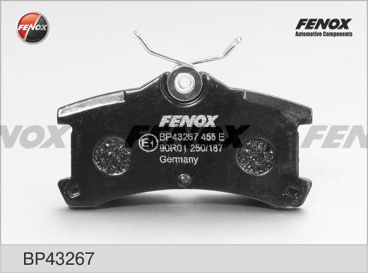 Fenox BP43267 - Тормозные колодки, дисковые, комплект unicars.by