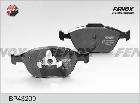 Fenox BP43209 - Тормозные колодки, дисковые, комплект unicars.by