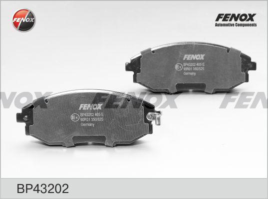 Fenox BP43202 - Тормозные колодки, дисковые, комплект unicars.by