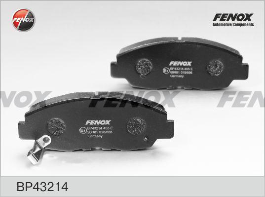 Fenox BP43214 - Тормозные колодки, дисковые, комплект unicars.by