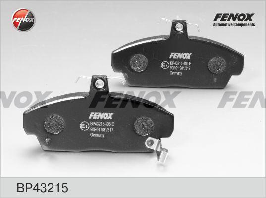 Fenox BP43215 - Тормозные колодки, дисковые, комплект unicars.by