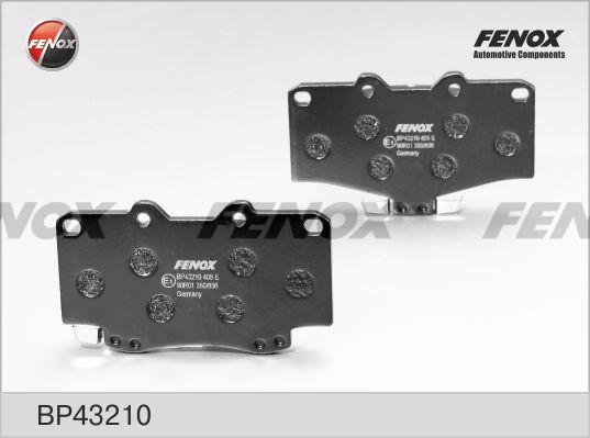 Fenox BP43210 - Тормозные колодки, дисковые, комплект unicars.by