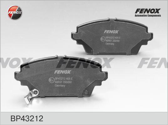 Fenox BP43212 - Тормозные колодки, дисковые, комплект unicars.by