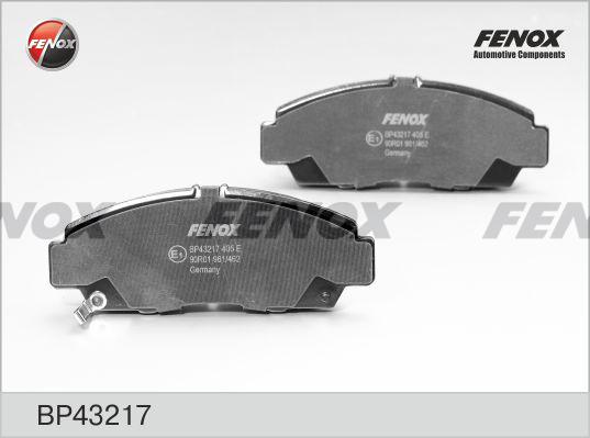 Fenox BP43217 - Тормозные колодки, дисковые, комплект unicars.by