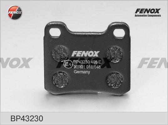 Fenox BP43230 - Тормозные колодки, дисковые, комплект unicars.by