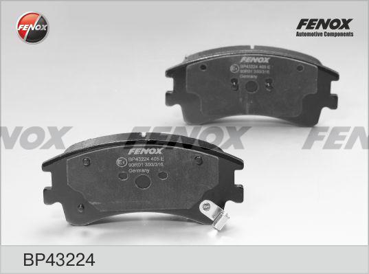 Fenox BP43224 - Тормозные колодки, дисковые, комплект unicars.by