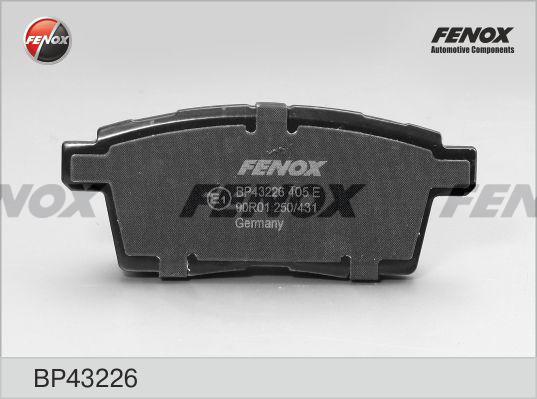 Fenox BP43226 - Тормозные колодки, дисковые, комплект unicars.by