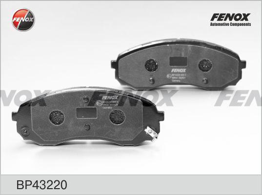 Fenox BP43220 - Тормозные колодки, дисковые, комплект unicars.by