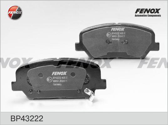 Fenox BP43222 - Тормозные колодки, дисковые, комплект unicars.by