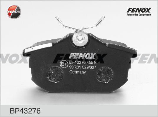 Fenox BP43276 - Тормозные колодки, дисковые, комплект unicars.by