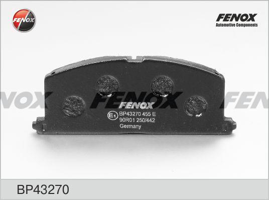 Fenox BP43270 - Тормозные колодки, дисковые, комплект unicars.by