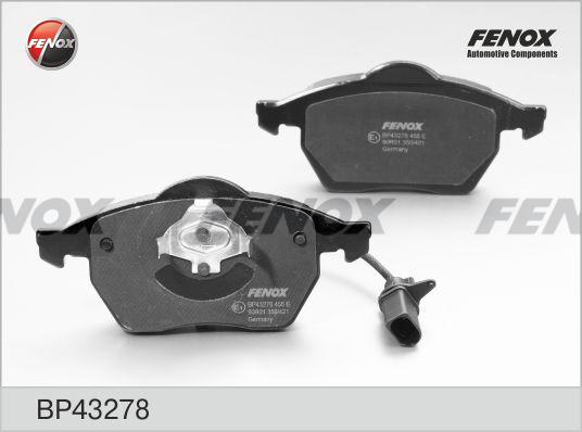 Fenox BP43278 - Тормозные колодки, дисковые, комплект unicars.by