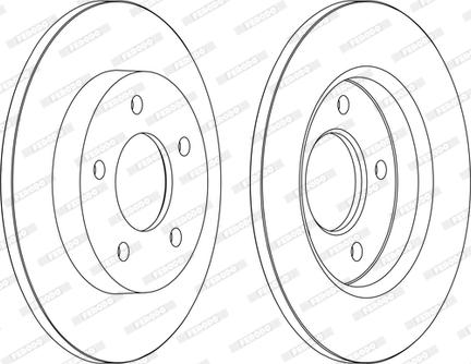 Ferodo DDF1420P-D - Тормозной диск unicars.by