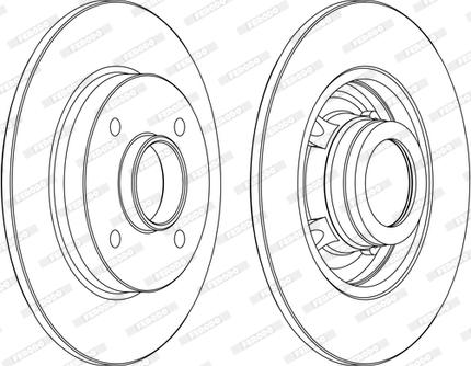 Ferodo DDF1523P-D - Тормозной диск unicars.by