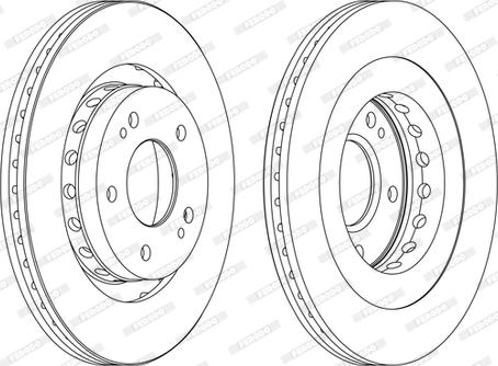 Ferodo DDF1642P-1-D - Тормозной диск unicars.by