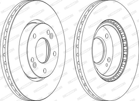 Ferodo DDF1619P-D - Тормозной диск unicars.by