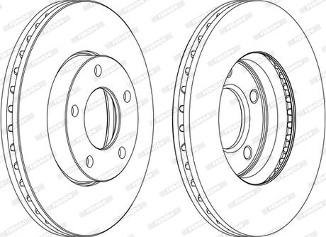 Ferodo DDF1311C-1-D - Тормозной диск unicars.by