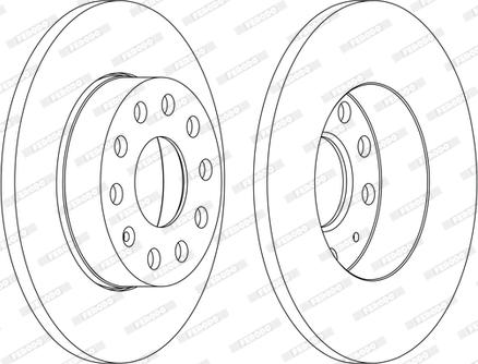 Ferodo DDF1276P-D - Тормозной диск unicars.by