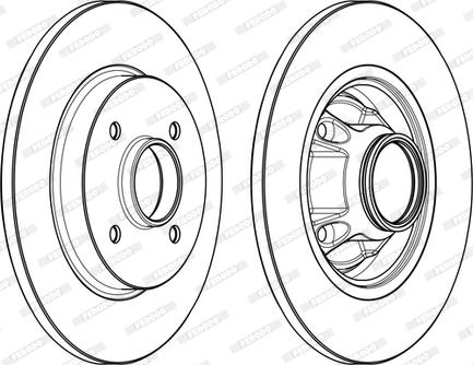 Ferodo DDF1735P-D - Тормозной диск unicars.by