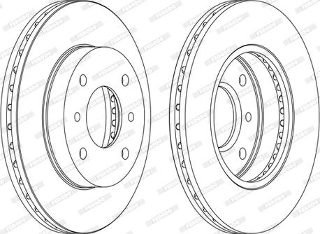 Ferodo DDF260P-D - Тормозной диск unicars.by