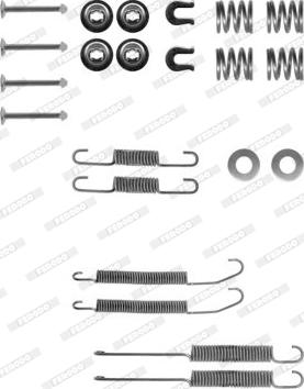Ferodo FBA152 - Комплектующие, барабанный тормозной механизм unicars.by