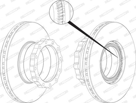 Ferodo FCR148A - Тормозной диск unicars.by