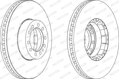 Ferodo FCR134A - Тормозной диск unicars.by