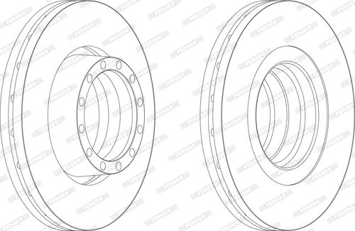 Ferodo FCR132A - Тормозной диск unicars.by