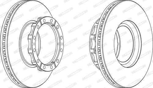 Ferodo FCR173A - Тормозной диск unicars.by