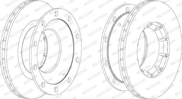 Ferodo FCR172A - Тормозной диск unicars.by