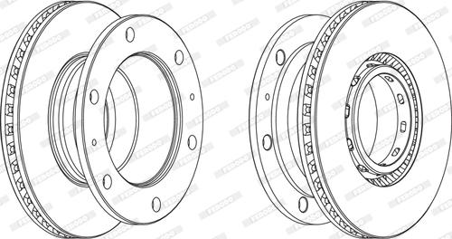 Ferodo FCR342A - Тормозной диск unicars.by