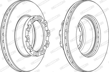 Ferodo FCR358A - Тормозной диск unicars.by