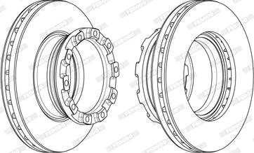 Ferodo FCR373A - Тормозной диск unicars.by