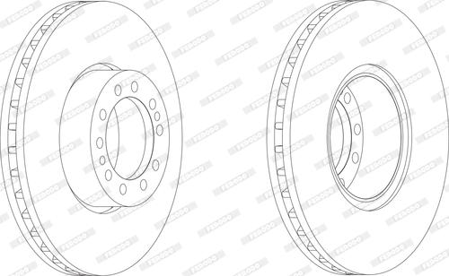 Ferodo FCR244A - Тормозной диск unicars.by