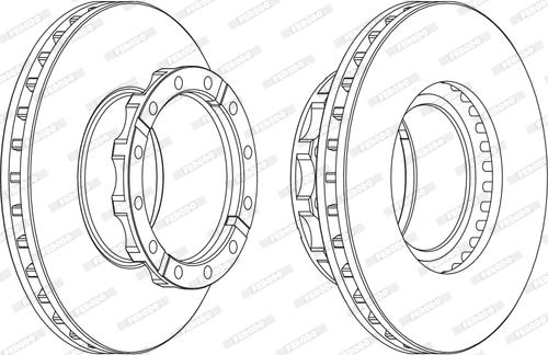 Ferodo FCR254A - Тормозной диск unicars.by