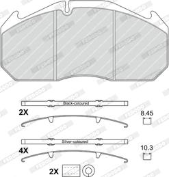 Ferodo FCV4906B - Тормозные колодки, дисковые, комплект unicars.by