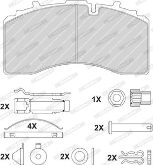 Ferodo FCV4461BFE - Тормозные колодки, дисковые, комплект unicars.by