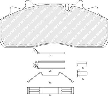 Ferodo FCV4043B - Тормозные колодки, дисковые, комплект unicars.by