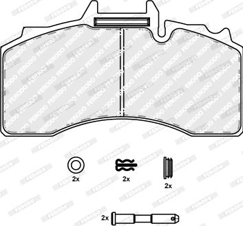 Ferodo FCV4281B - Тормозные колодки, дисковые, комплект unicars.by