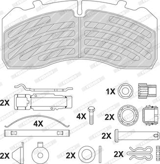 Ferodo FCV4726B - Тормозные колодки, дисковые, комплект unicars.by