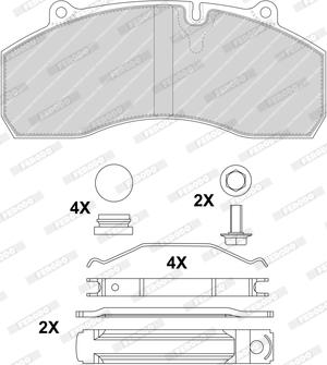 Ferodo FCV1901B - Тормозные колодки, дисковые, комплект unicars.by