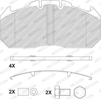 Ferodo FCV1404BFE - Тормозные колодки, дисковые, комплект unicars.by